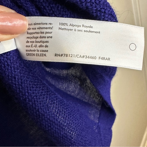 Eileen Fischer 100% Alpaca Royal Blue Sweater Size S - Picture 8 of 8